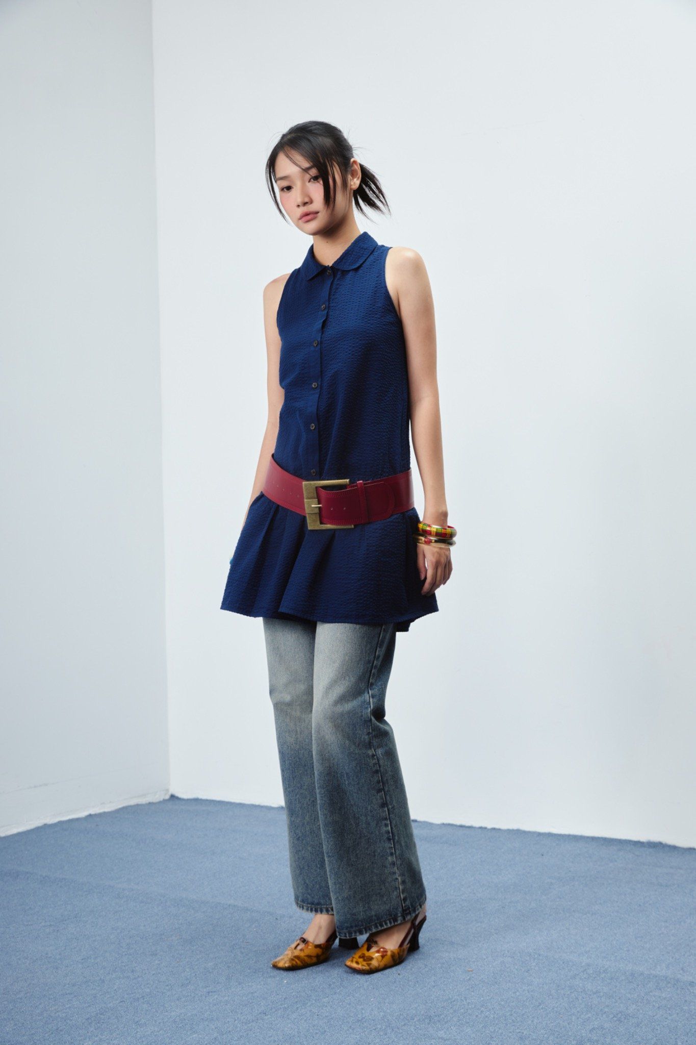 Libe Sleeveless Shirt Dress (Pre-order)