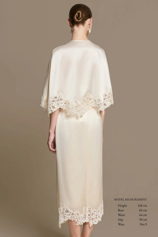 Huong Boutique Velour Silk Cape