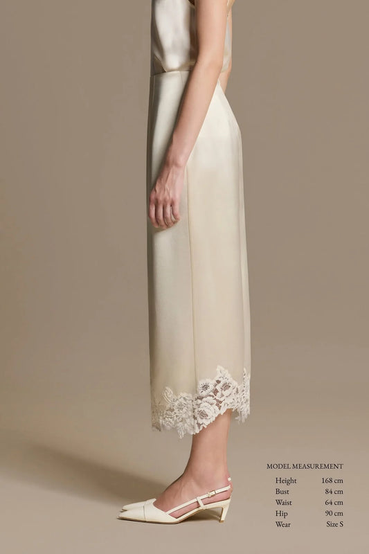 Huong Boutique Velour Silk Skirt
