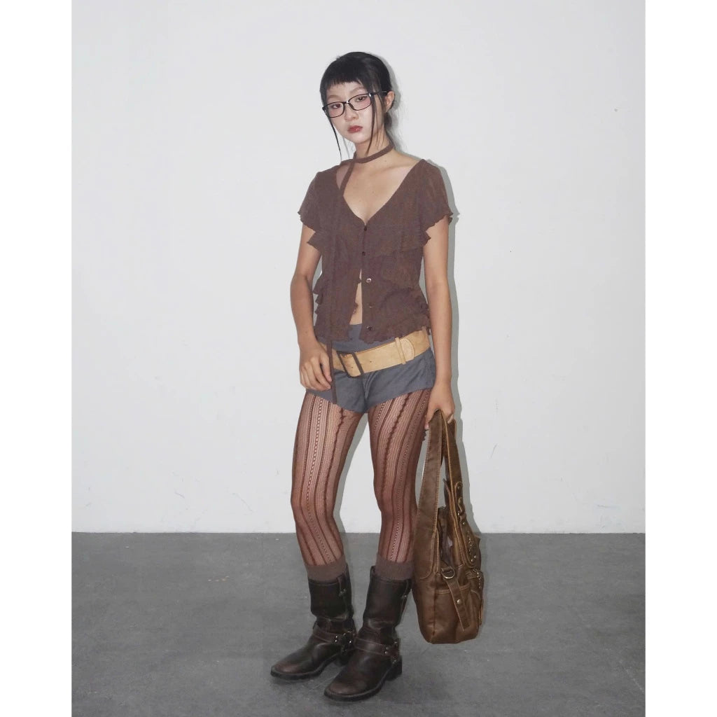 UYU.label Hikari Ruffle Top with Thin Scarf (Pre-order)