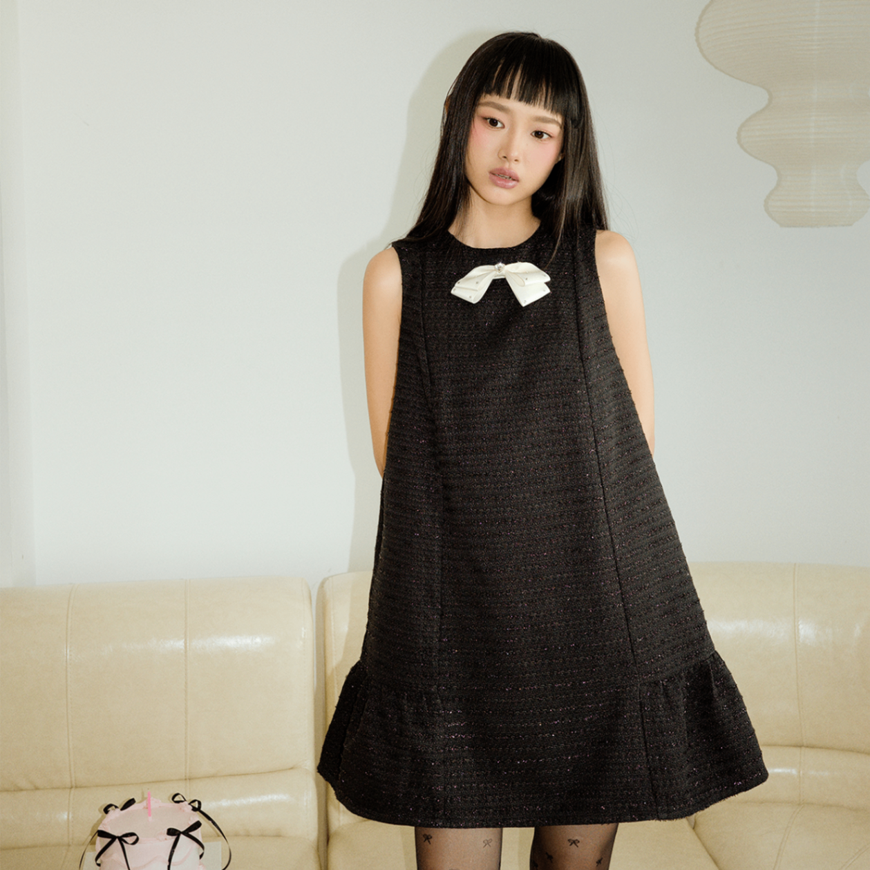 Nakedbyv Nana Tweed Dress (Pre-order)