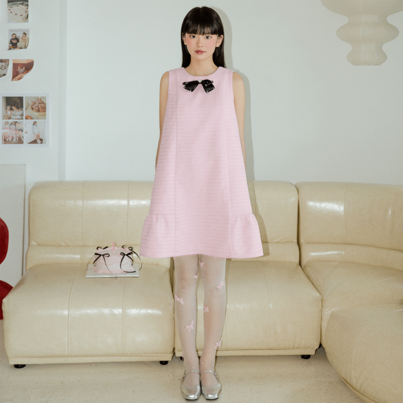 Nakedbyv Nana Tweed Dress (Pre-order)