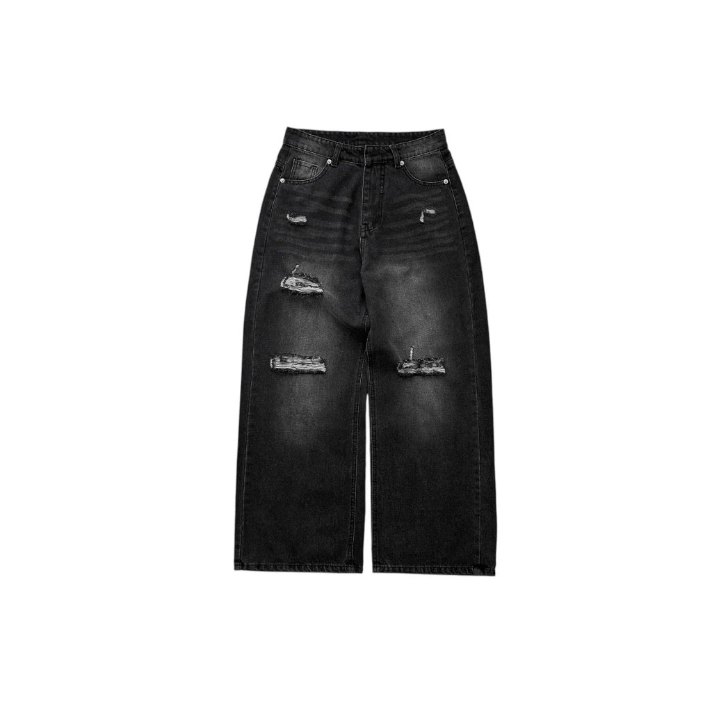WHOSE Ash Slash Baggy Jeans (Pre-order)