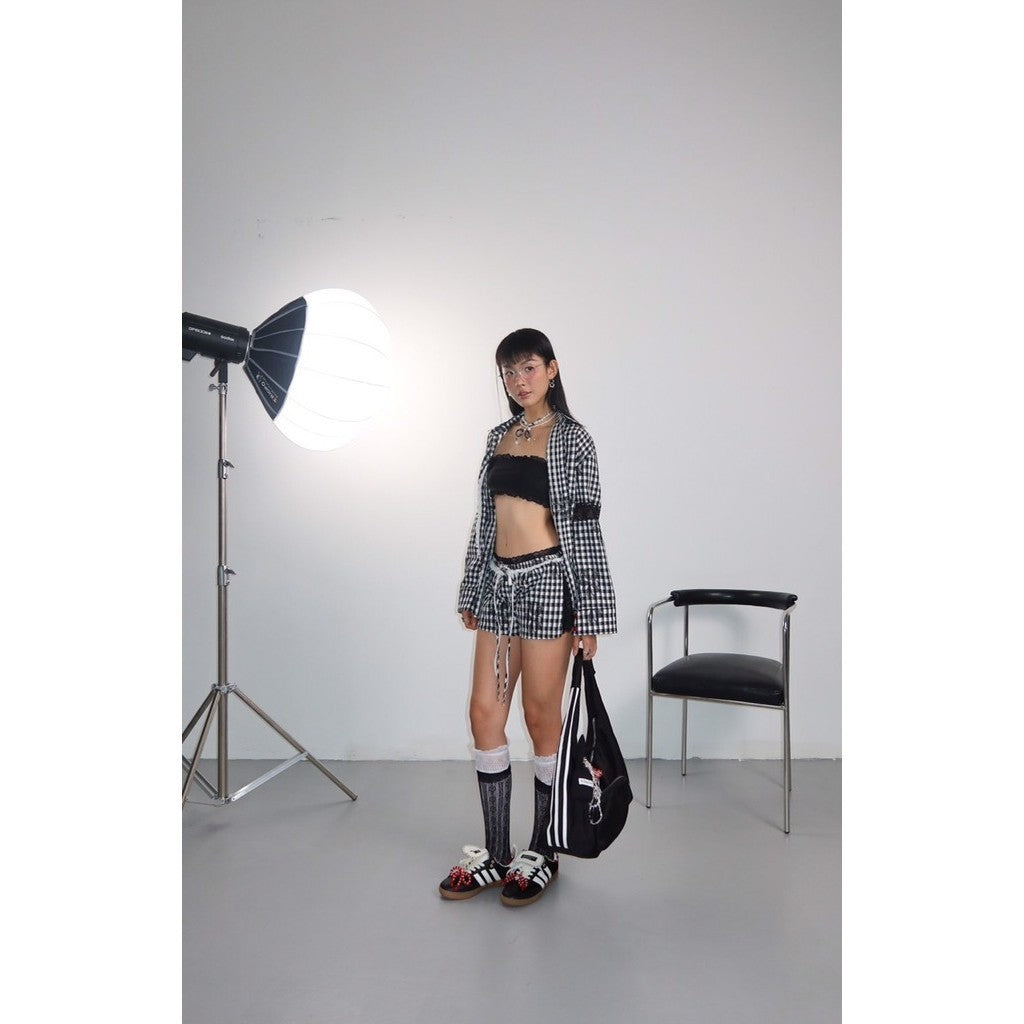 Sodope Club Black Checkered Shirt (Pre-order)