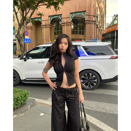 Kill System Corset Crop Top Lama