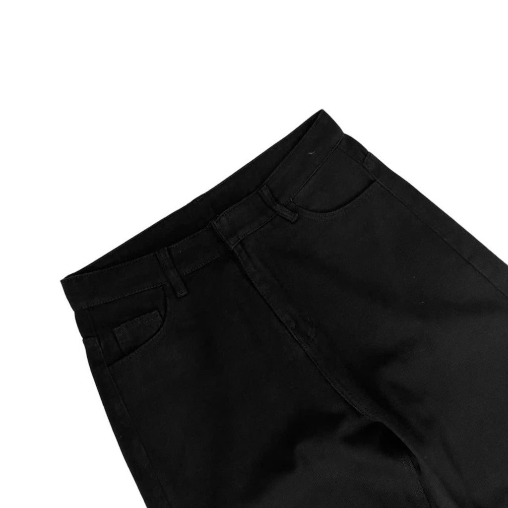 WHOSE Black Wide Straight Jeans (Pre-order)