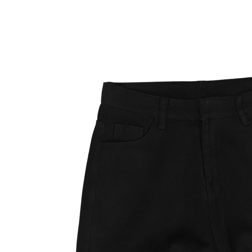 WHOSE Black Wide Straight Jeans (Pre-order)