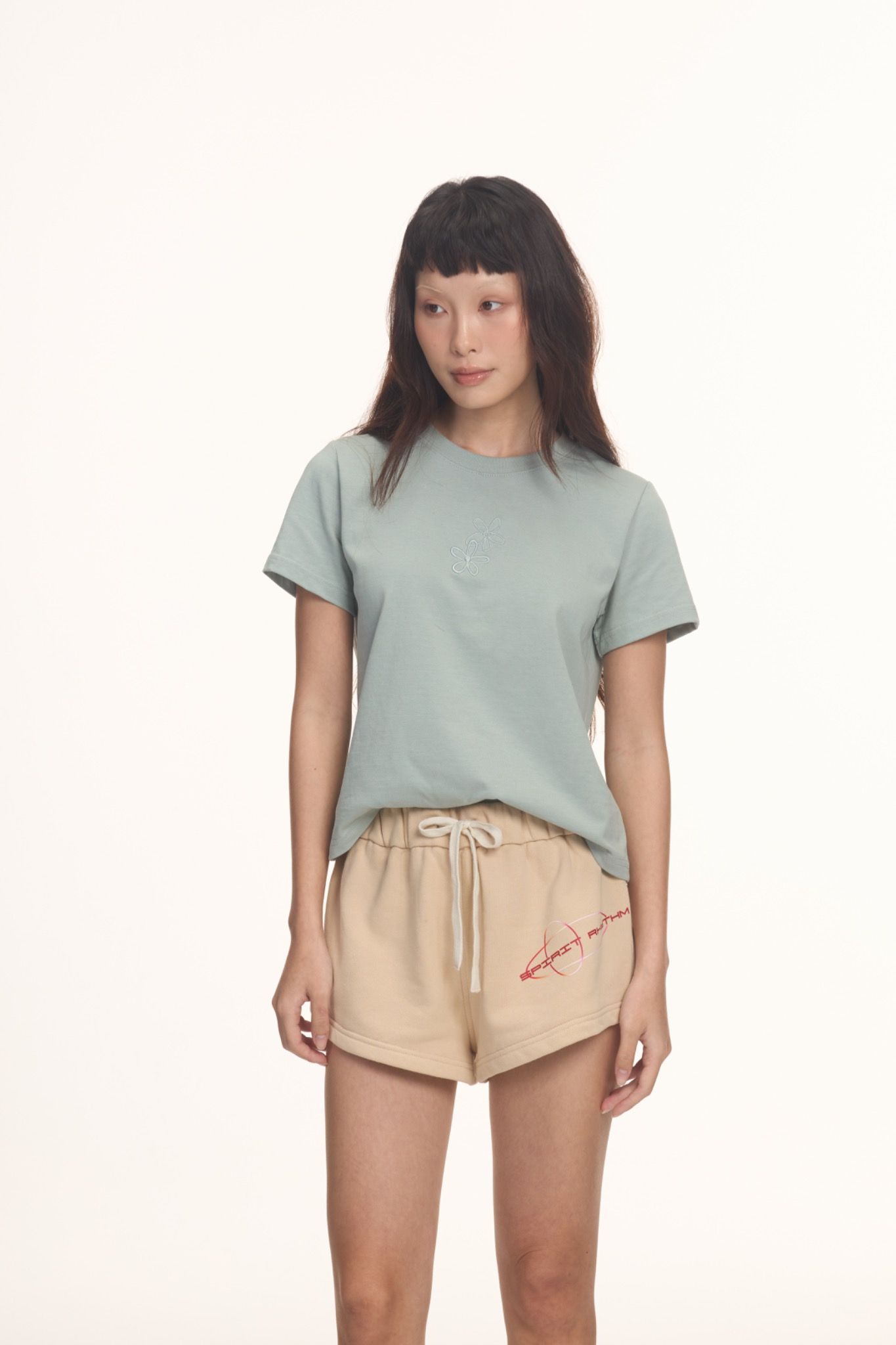 Libe Beige Elastic Shorts (Pre-order)