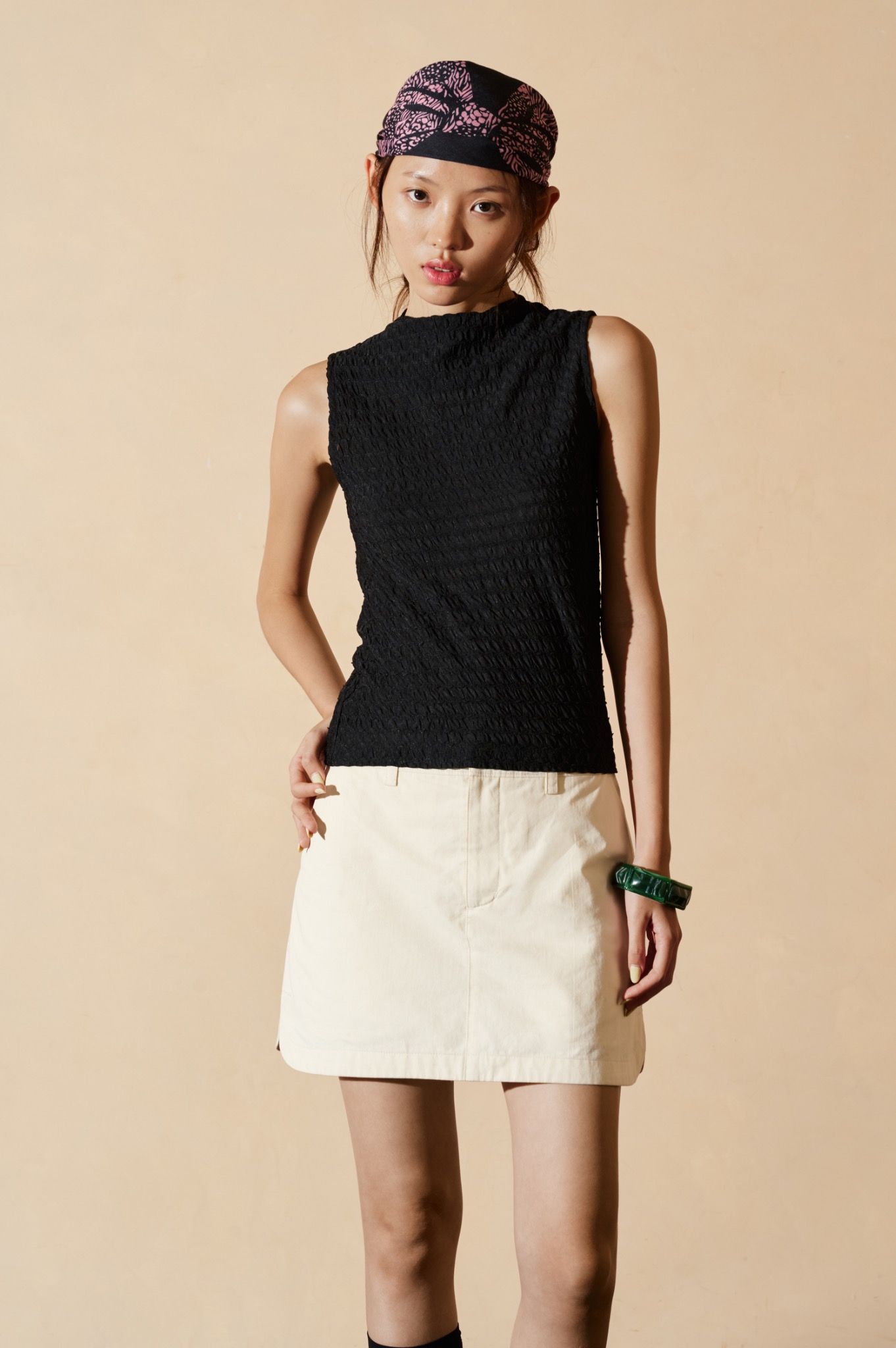 Libe Black Mock Neck Top (Pre-order)