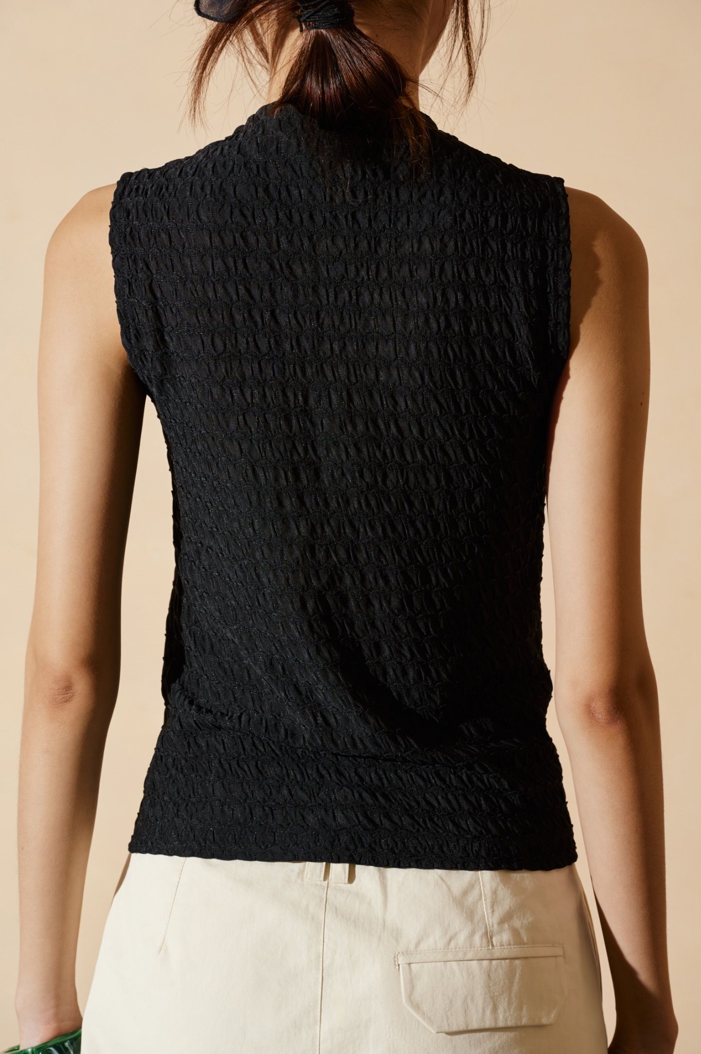 Libe Black Mock Neck Top (Pre-order)
