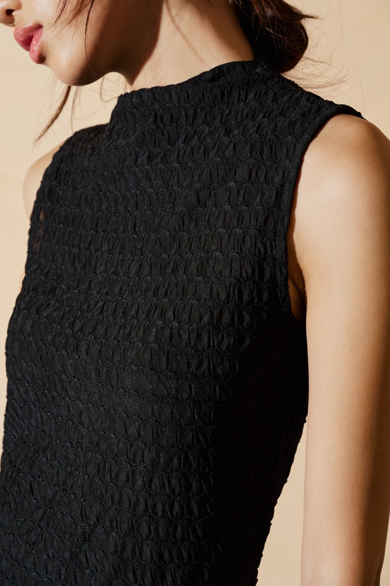 Libe Black Mock Neck Top (Pre-order)