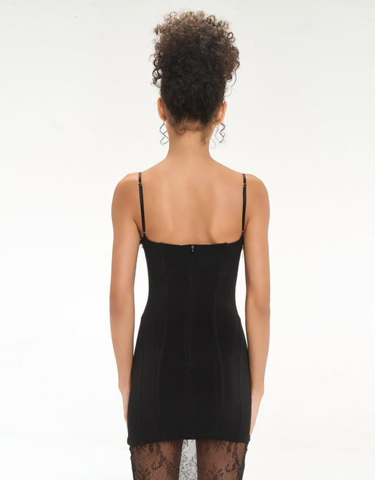 Eminist Black Rose Bustiet Dress