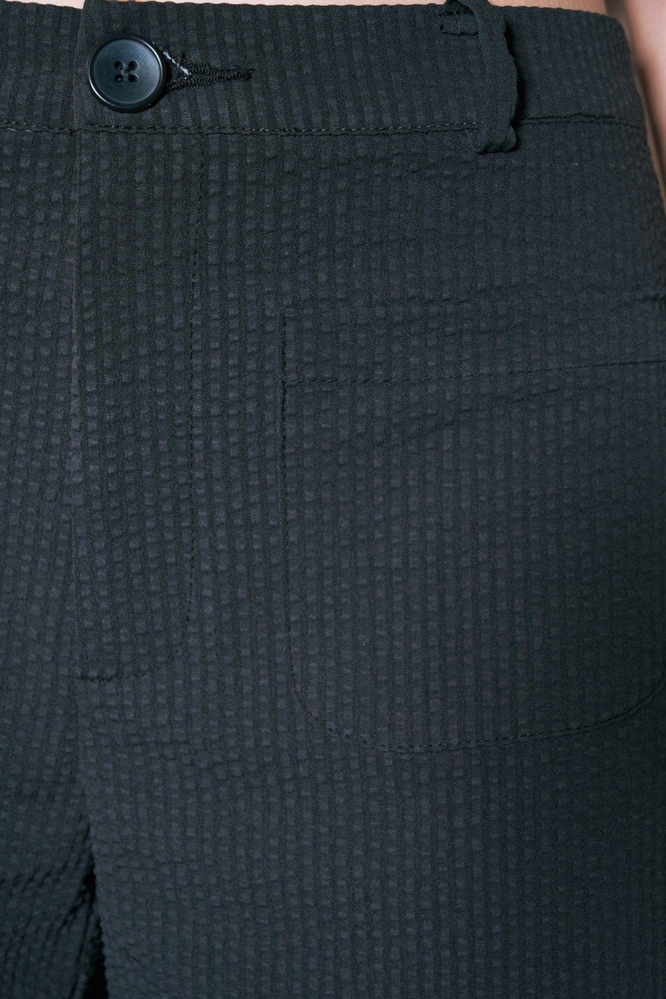 Libe Black Ruffle Hem Trousers (Pre-order)