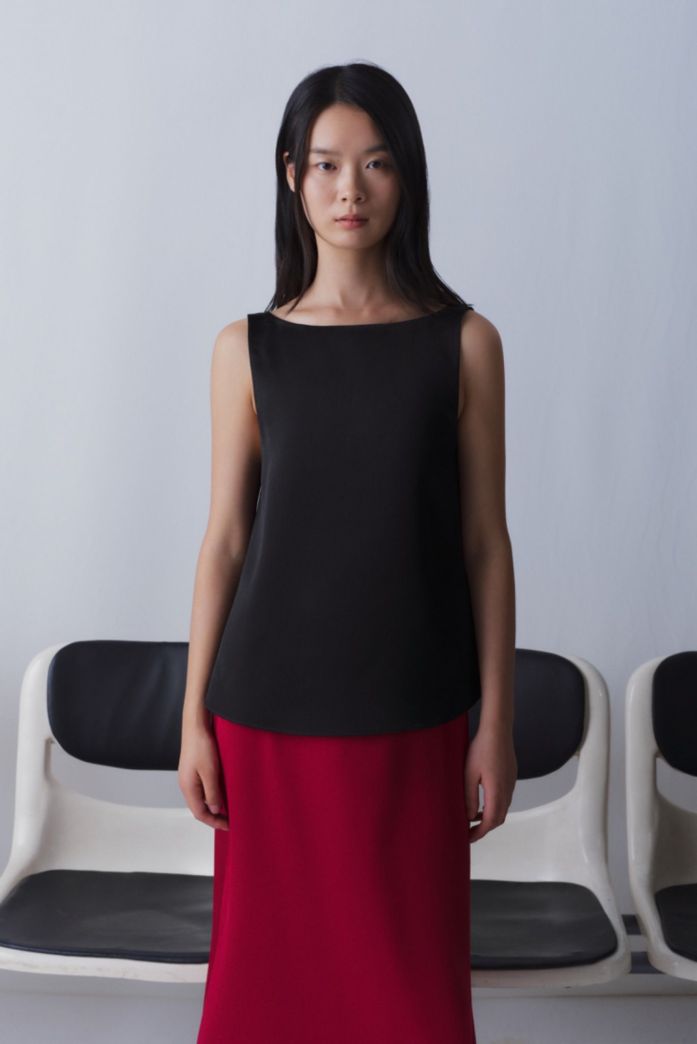 Libe Black Twist Silky Top (Pre-order)
