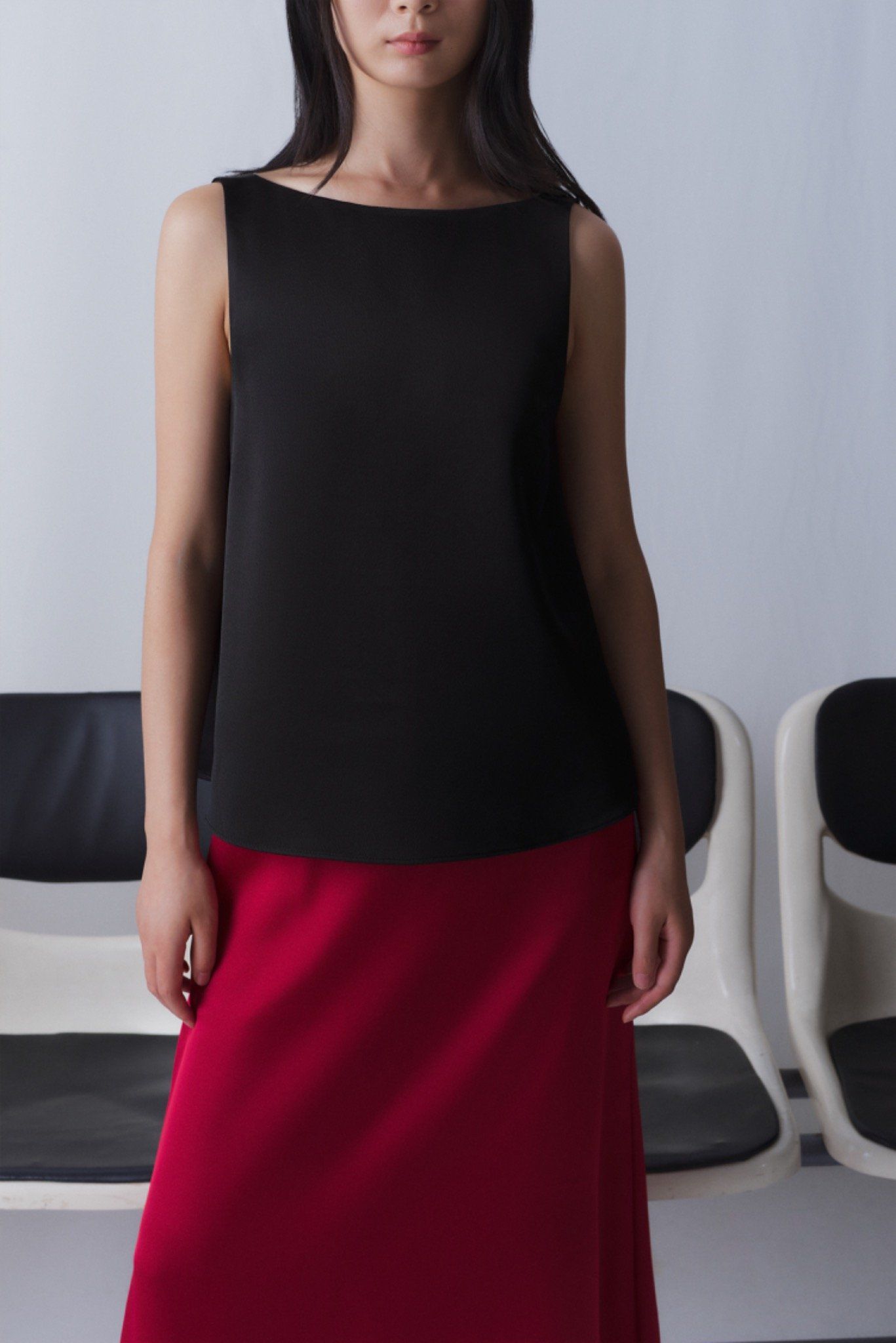 Libe Black Twist Silky Top (Pre-order)