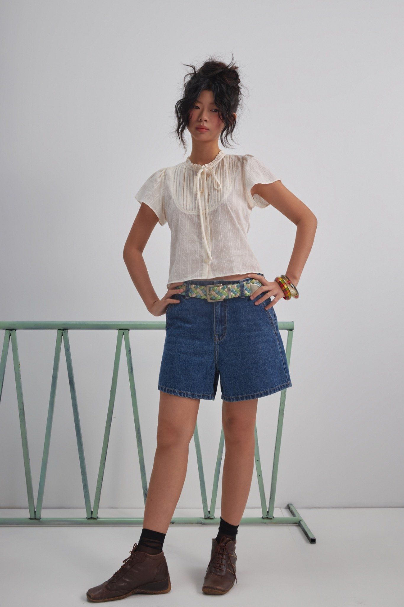 Libe Blue Bermuda Denim Shorts (Pre-order)