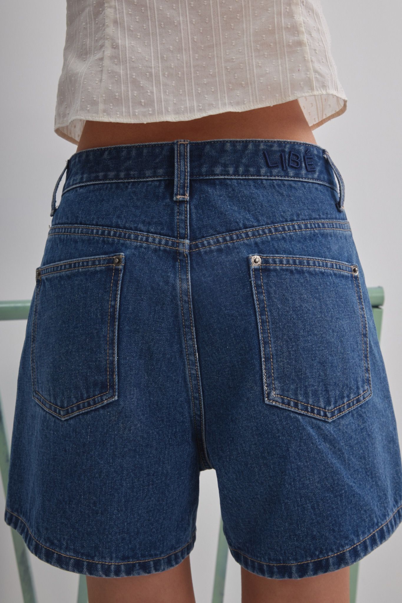 Libe Blue Bermuda Denim Shorts (Pre-order)