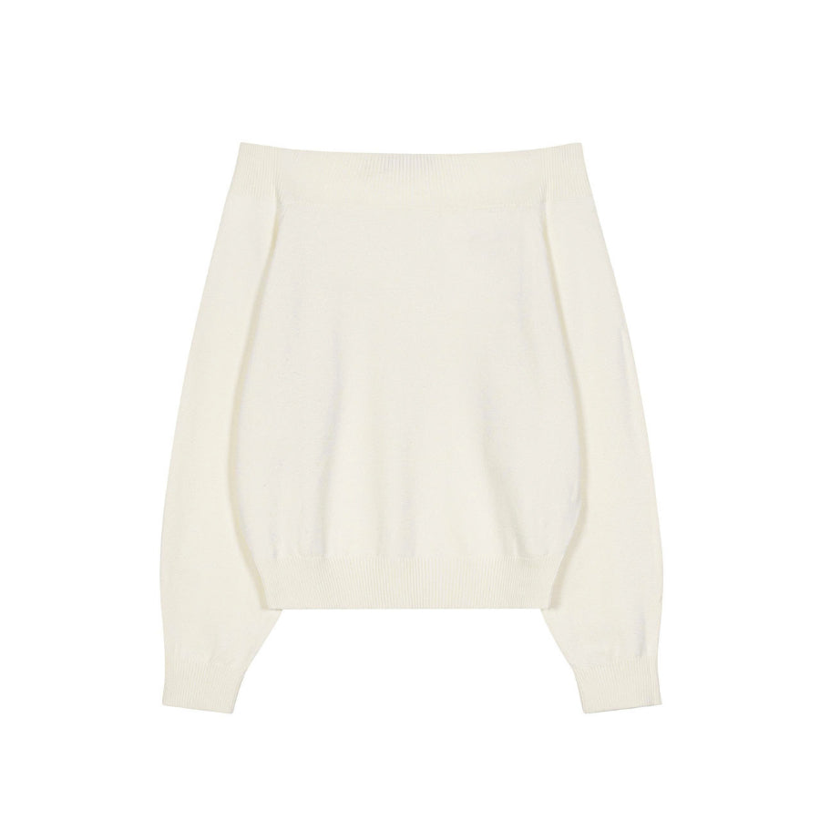 Calem Club Fallen Shoulder Knit Top