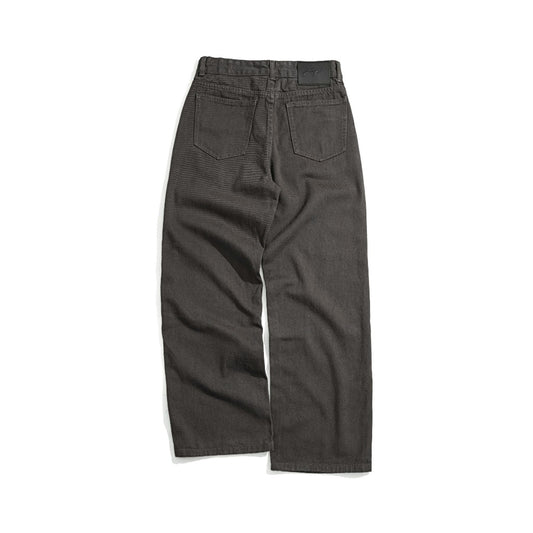 Whose Charcoal Heavy Wide Straight Jeans