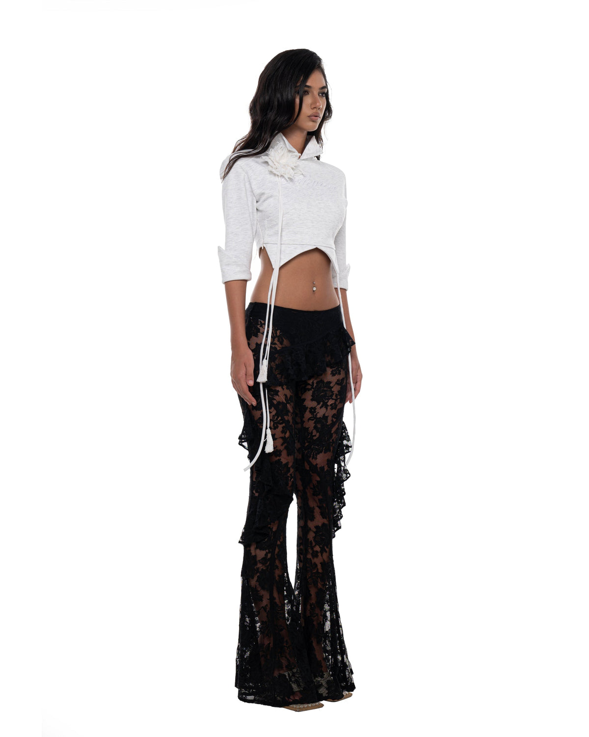 Huelleyrose Cleo Top With Flower Pin