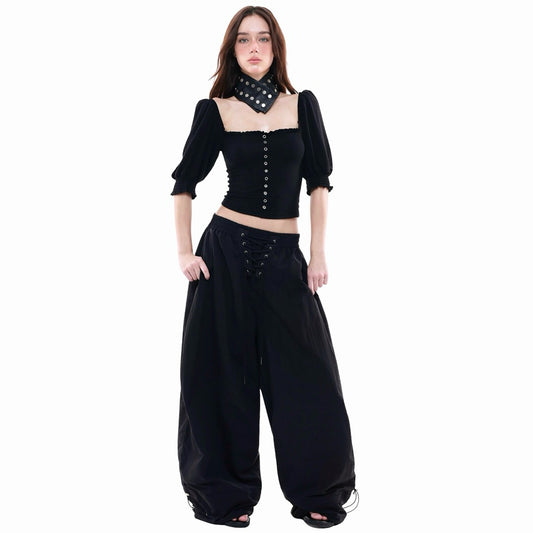 Powrpowr Crisscross Nylon Pants