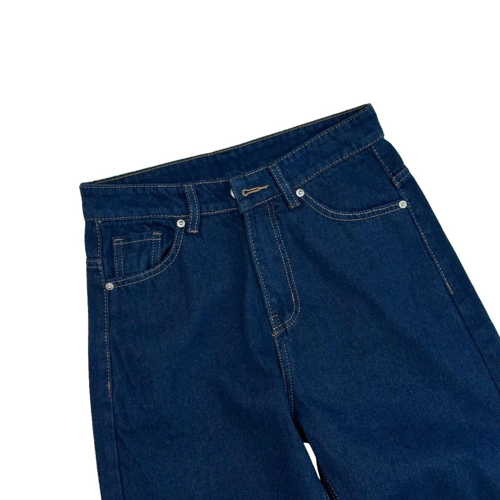 WHOSE Dark Blue Wide Straight Jeans (Pre-order)