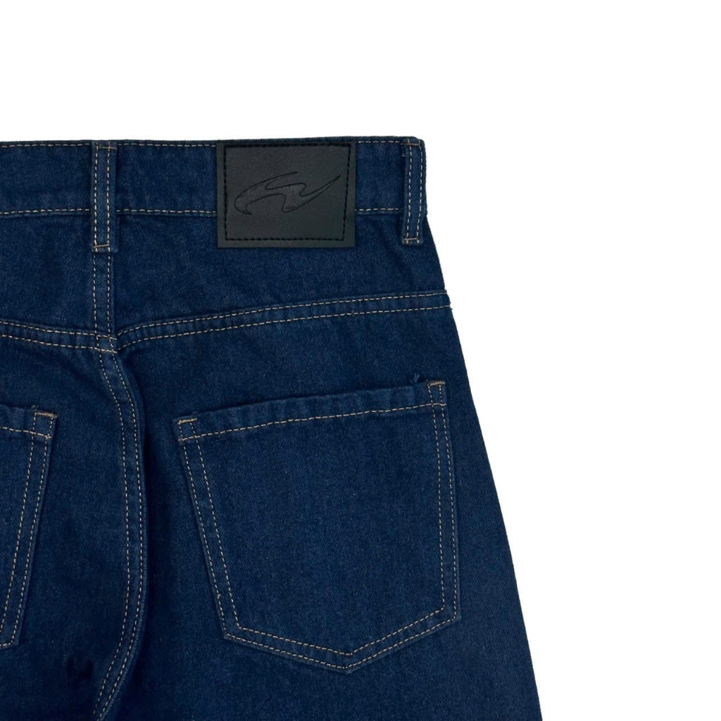 WHOSE Dark Blue Wide Straight Jeans (Pre-order)