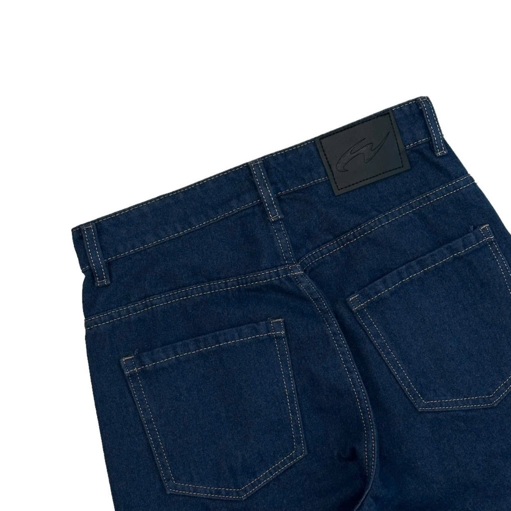 WHOSE Dark Blue Wide Straight Jeans (Pre-order)