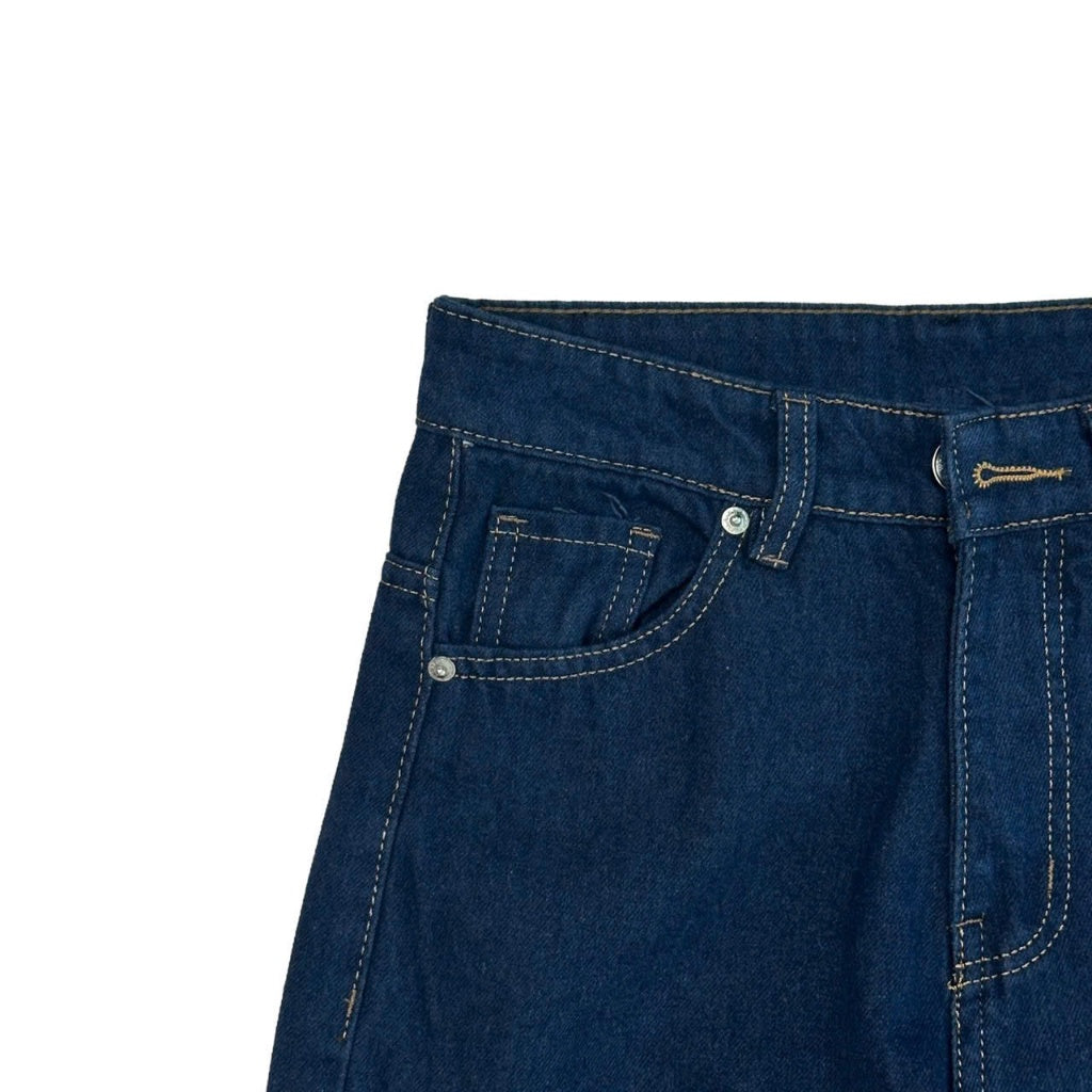 WHOSE Dark Blue Wide Straight Jeans (Pre-order)