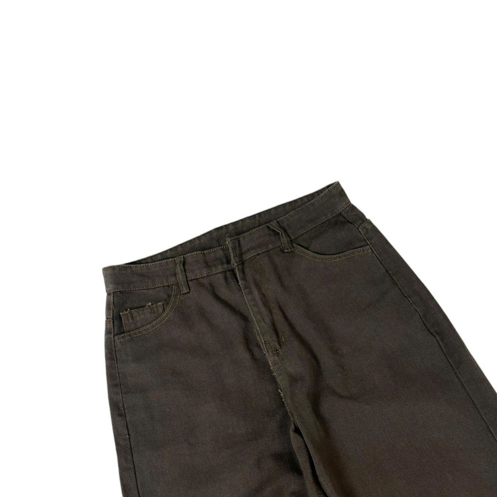 WHOSE Dark Brown Wide Straight Jeans (Pre-order)