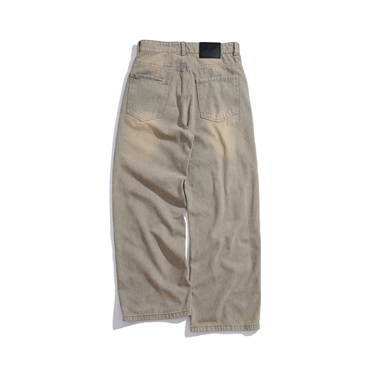 Whose Dusty Khaki Wide Straight Jeans