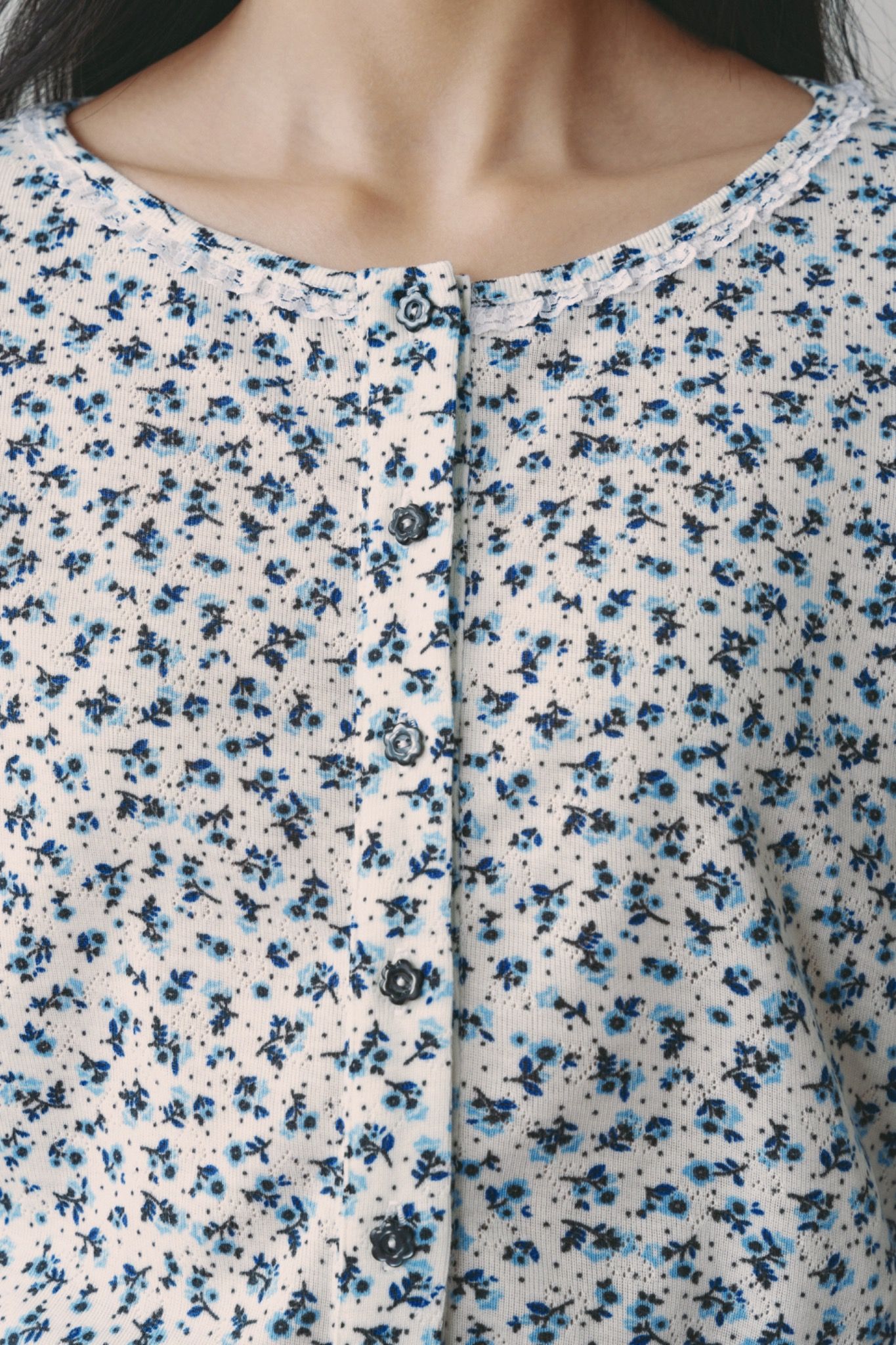 Libe Floral Lace Trim Cardigan (Pre-order)