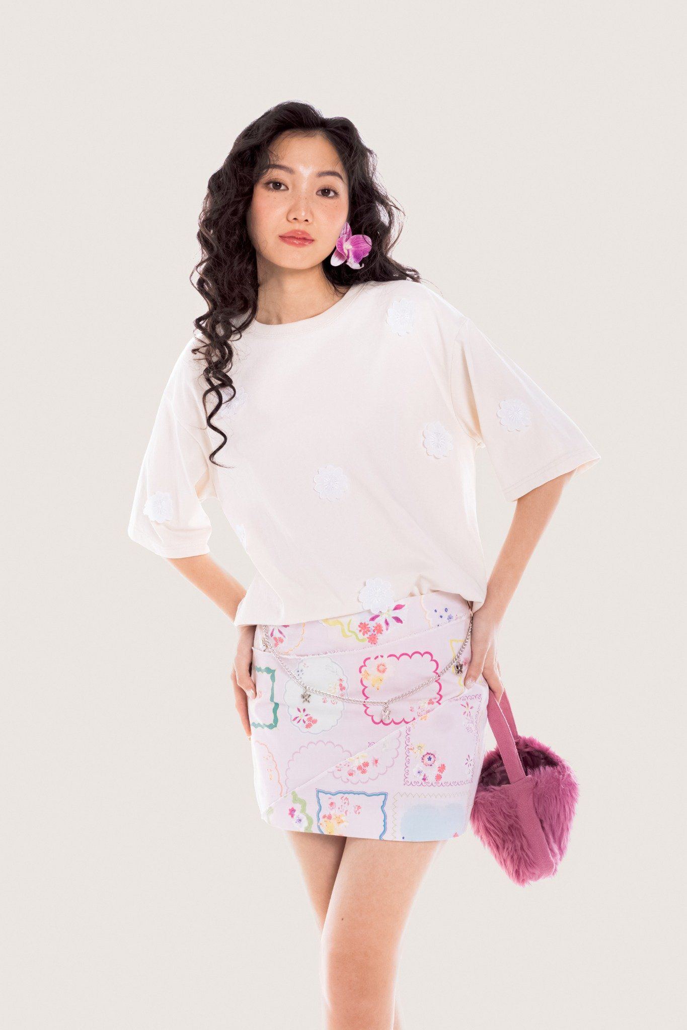 Libe Flowers Bloom Ivory T-Shirt (Pre-order)