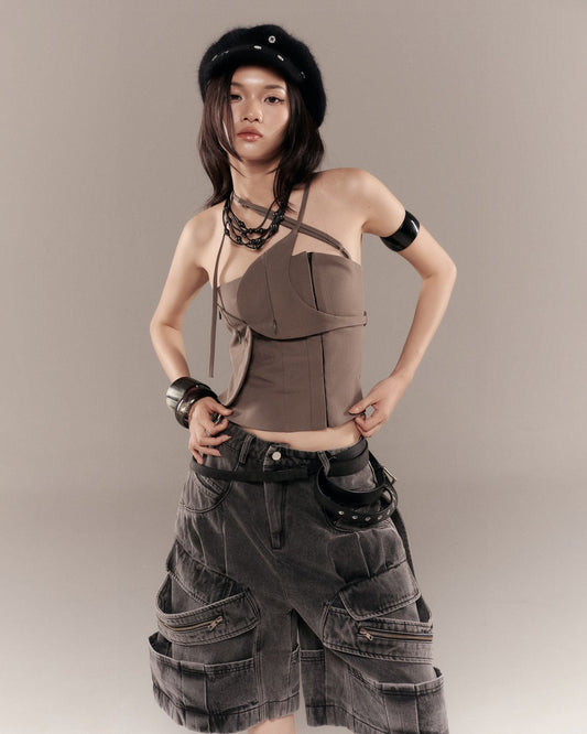 Bunny Hill Gasmira Shorts (Grey Wash)