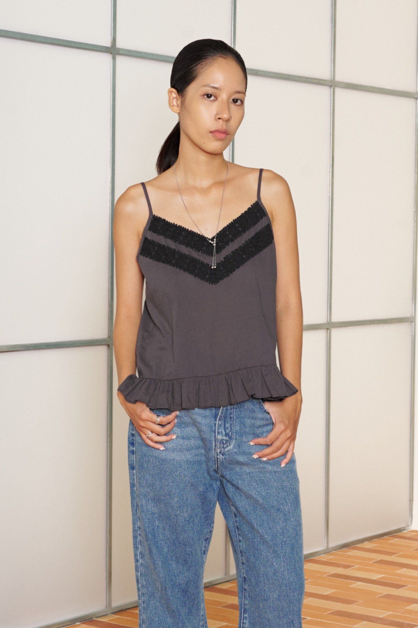 Libe Grey Cami Top (Pre-order)