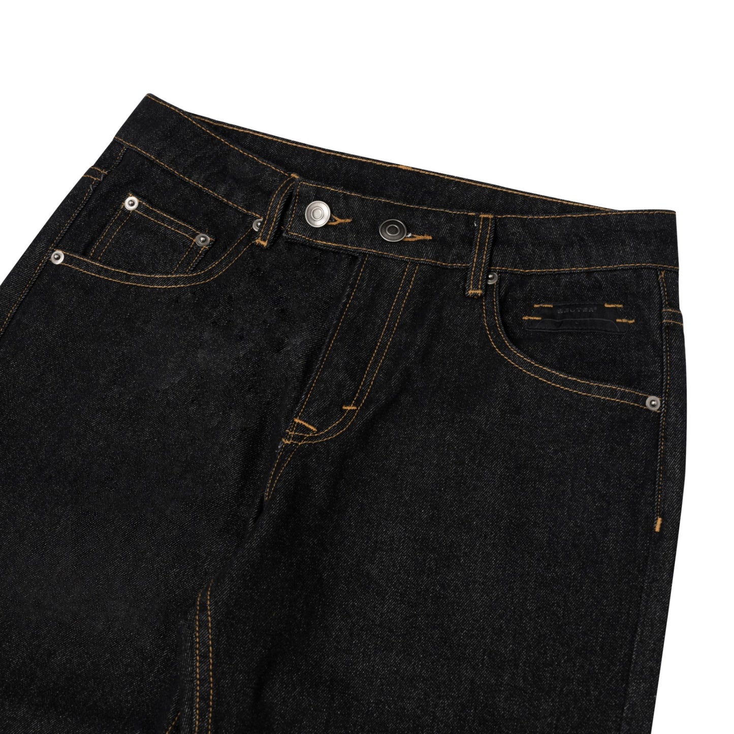 The Beuter Grey Flare Raw Denim Jeans