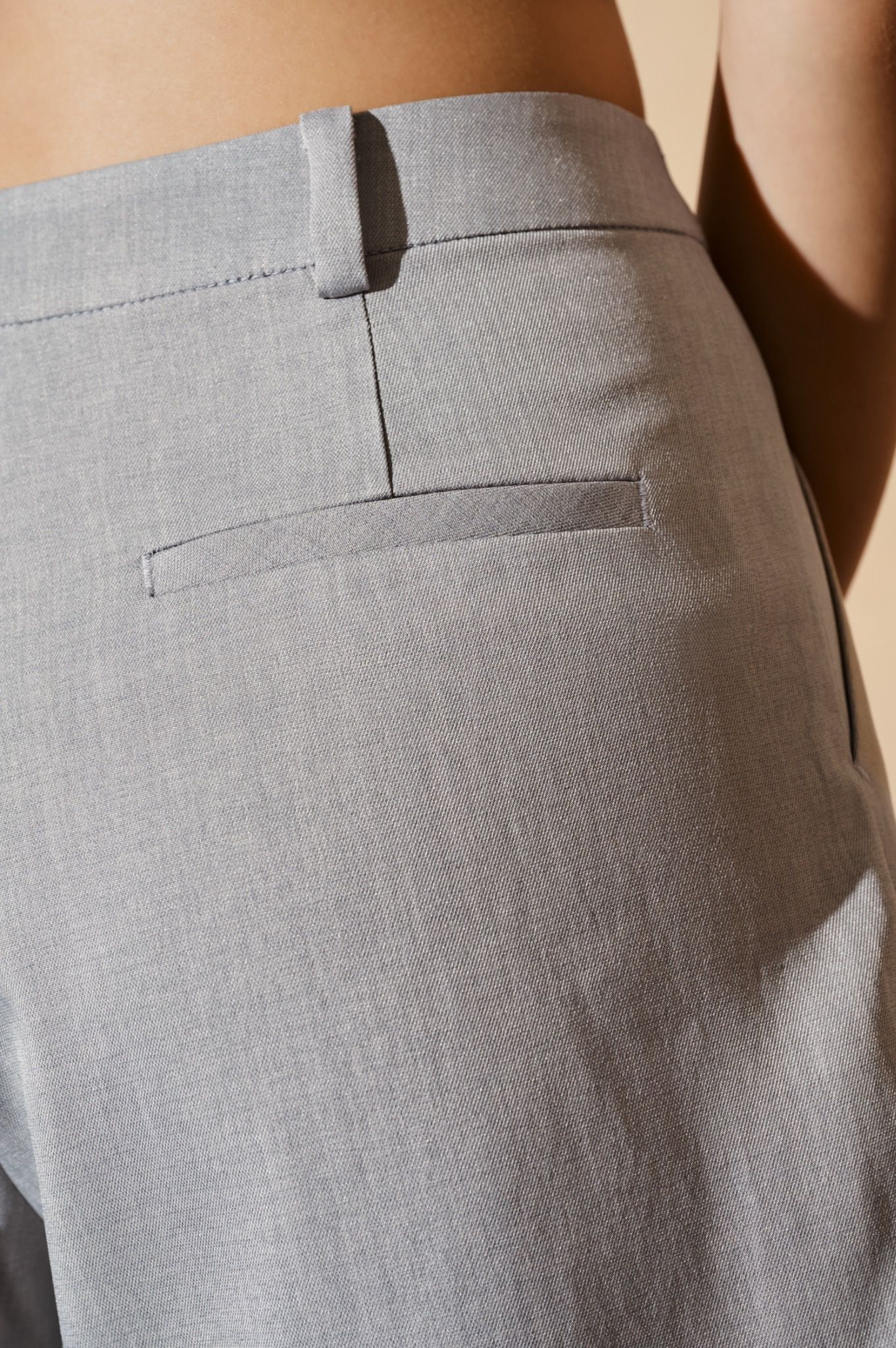 Libe Grey Pleated Shorts (Pre-order)