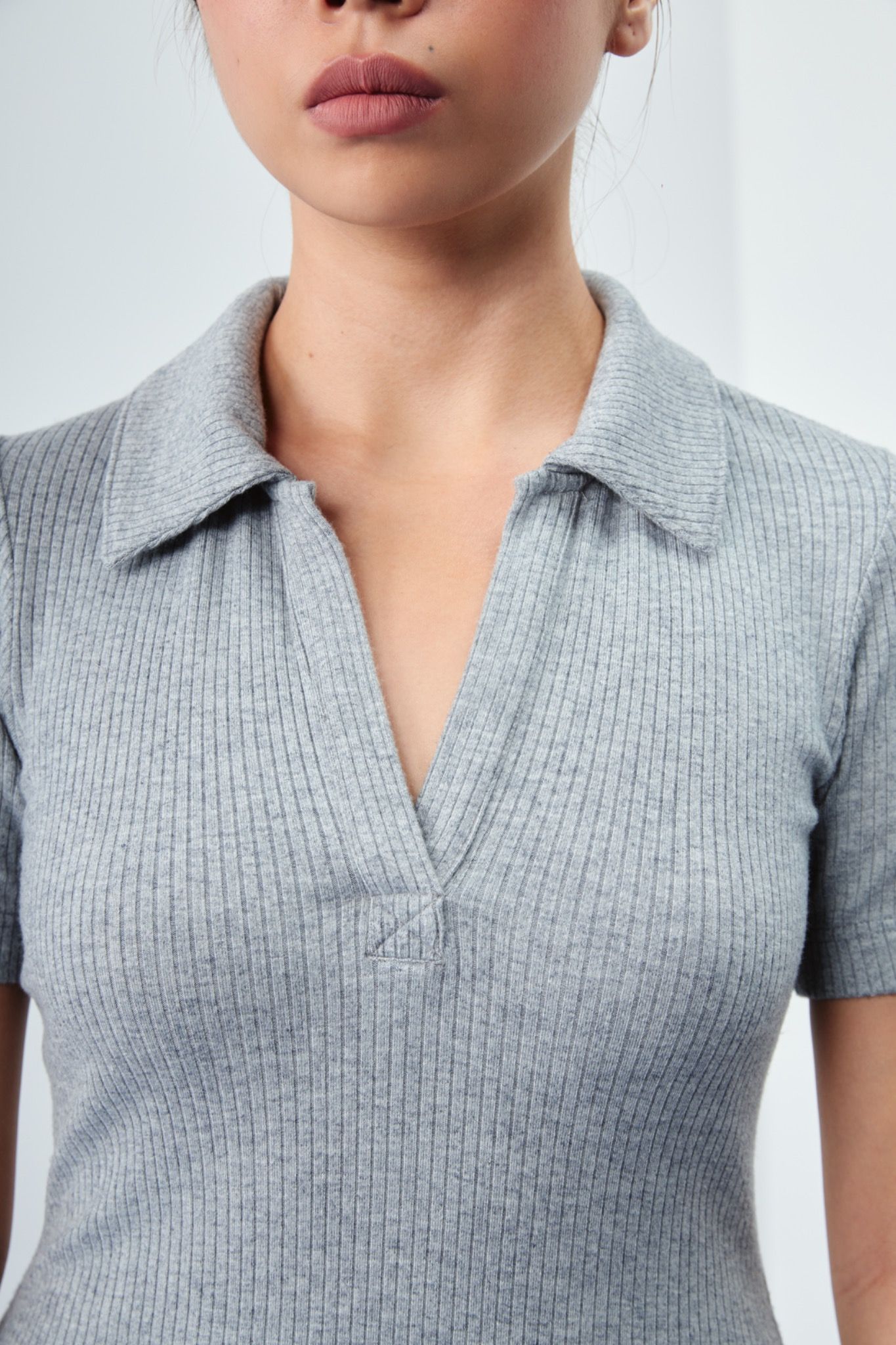 Libe Grey Polo Midi Dress (Pre-order)