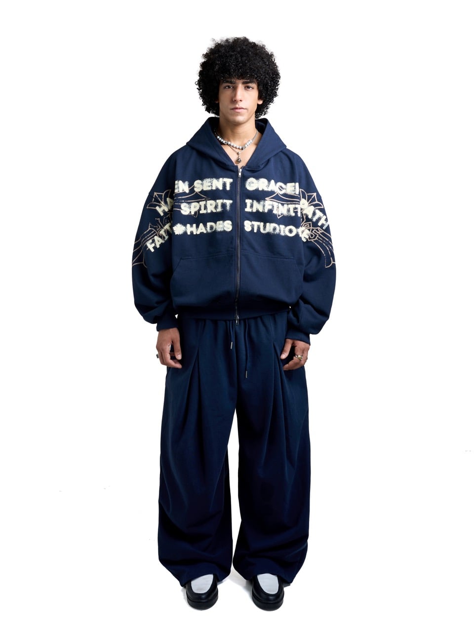 Hades Heaven’S Call Hoodie Zip - Blue Navy