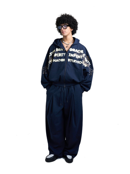 Hades Heaven’S Call Hoodie Zip - Blue Navy