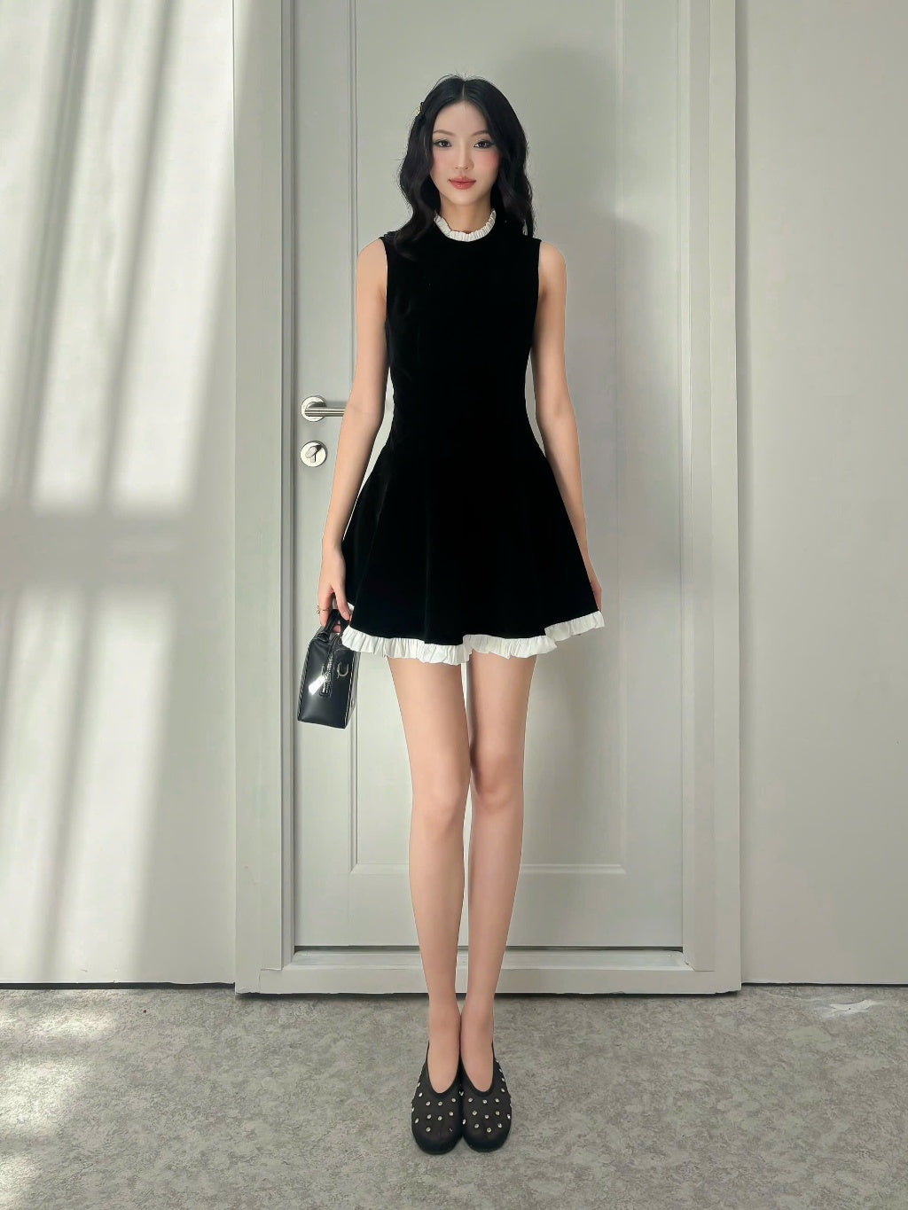 Mieufashionista Velvet Mini Dress Hanie
