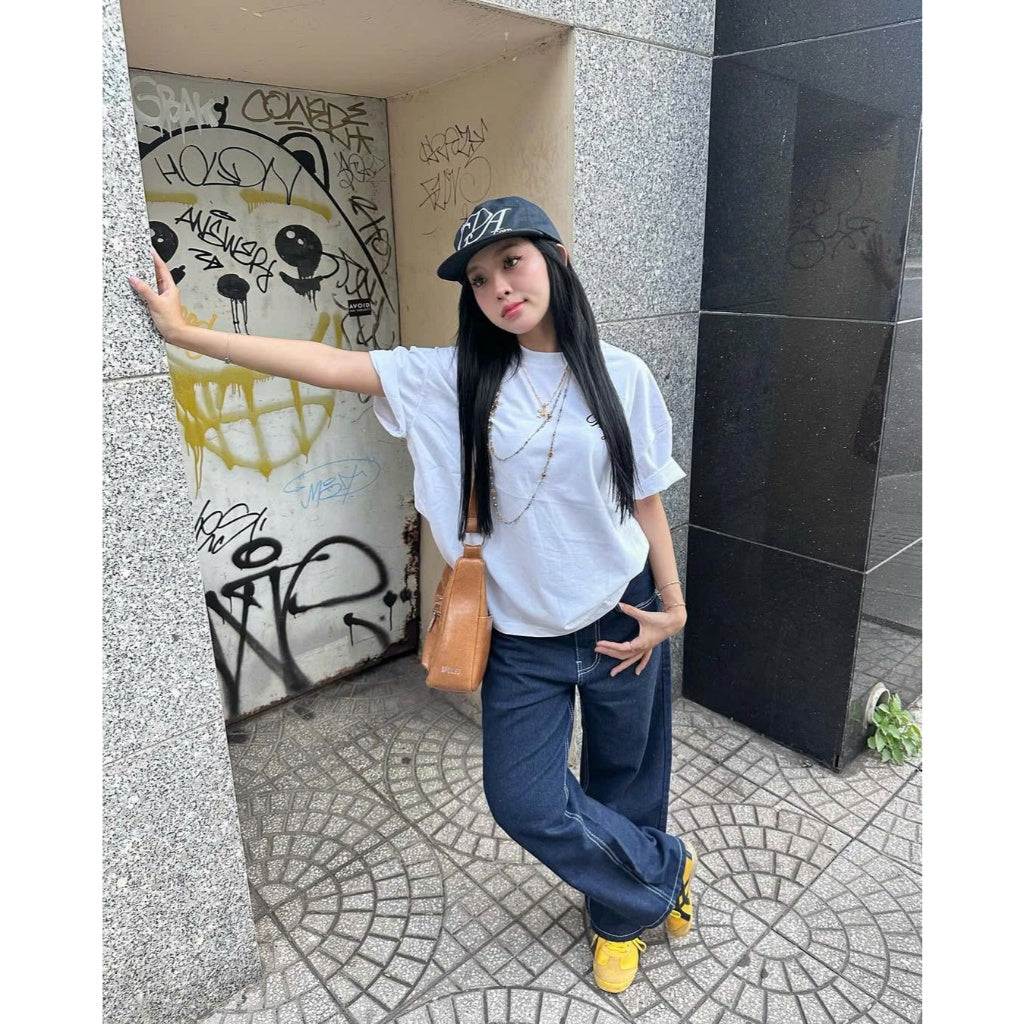 WHOSE Indigo Wide Straight Jeans (Pre-order)