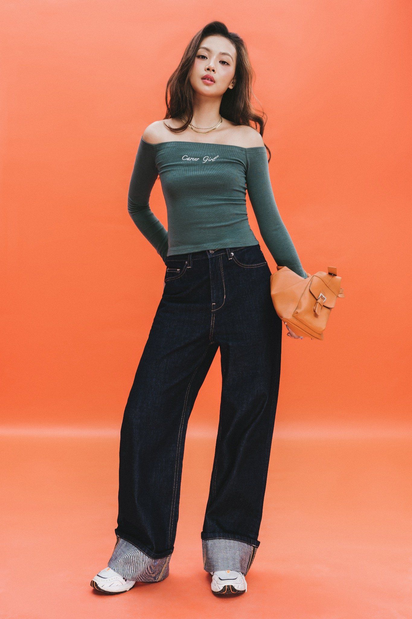 Libe Indigo High Waist Straight Leg Jeans (Pre-order)