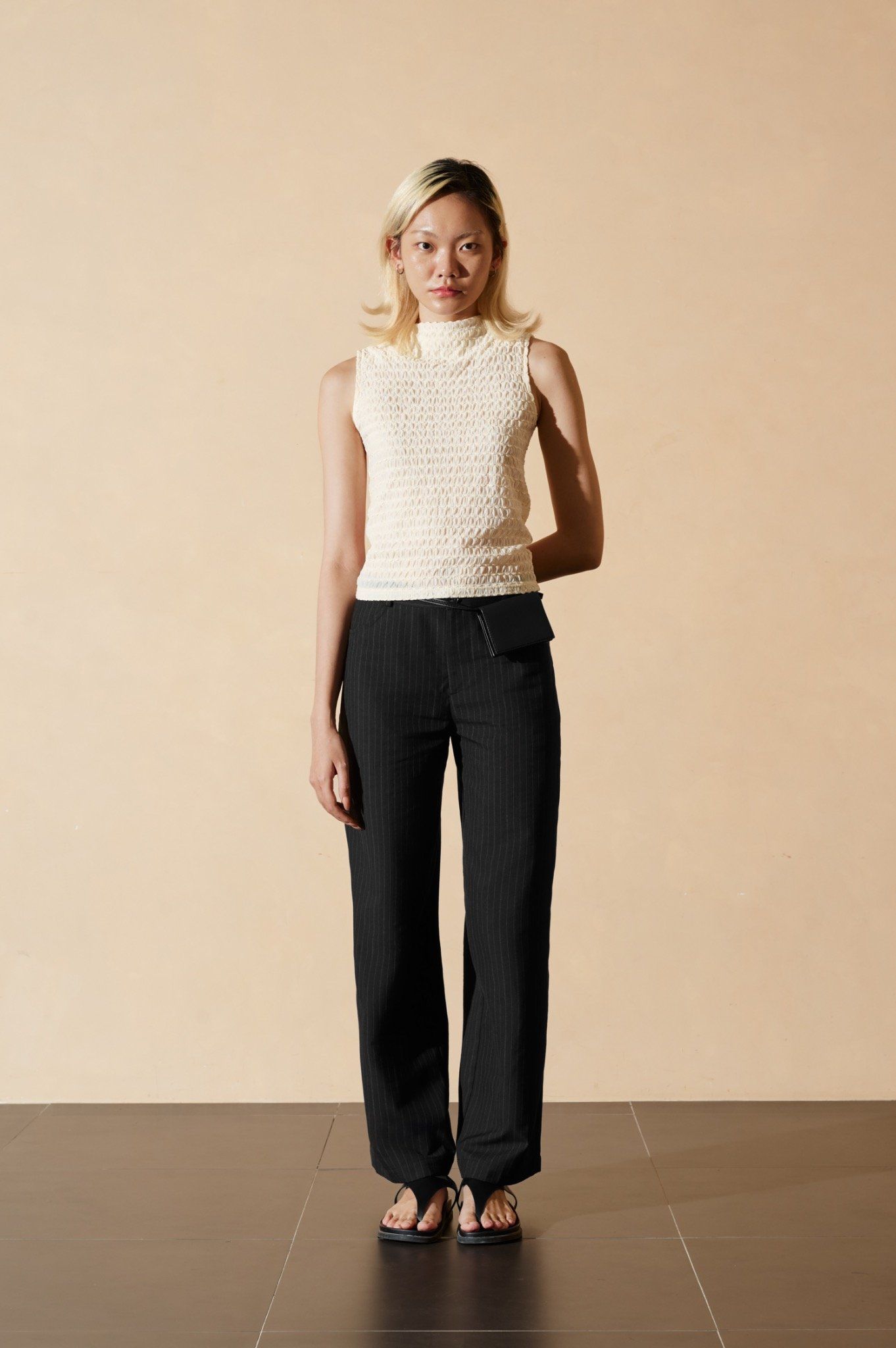 Libe Ivory Mock Neck Top (Pre-order)