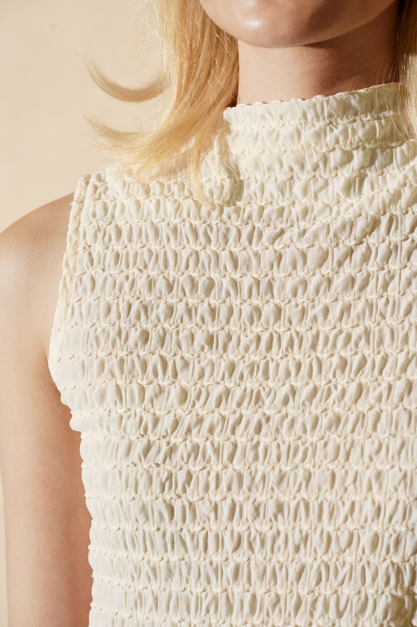 Libe Ivory Mock Neck Top (Pre-order)