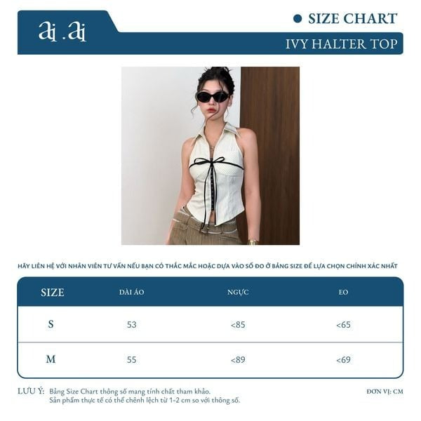 Aiai Studio Ivy Halter Top (Pre-order) - Em Clothing