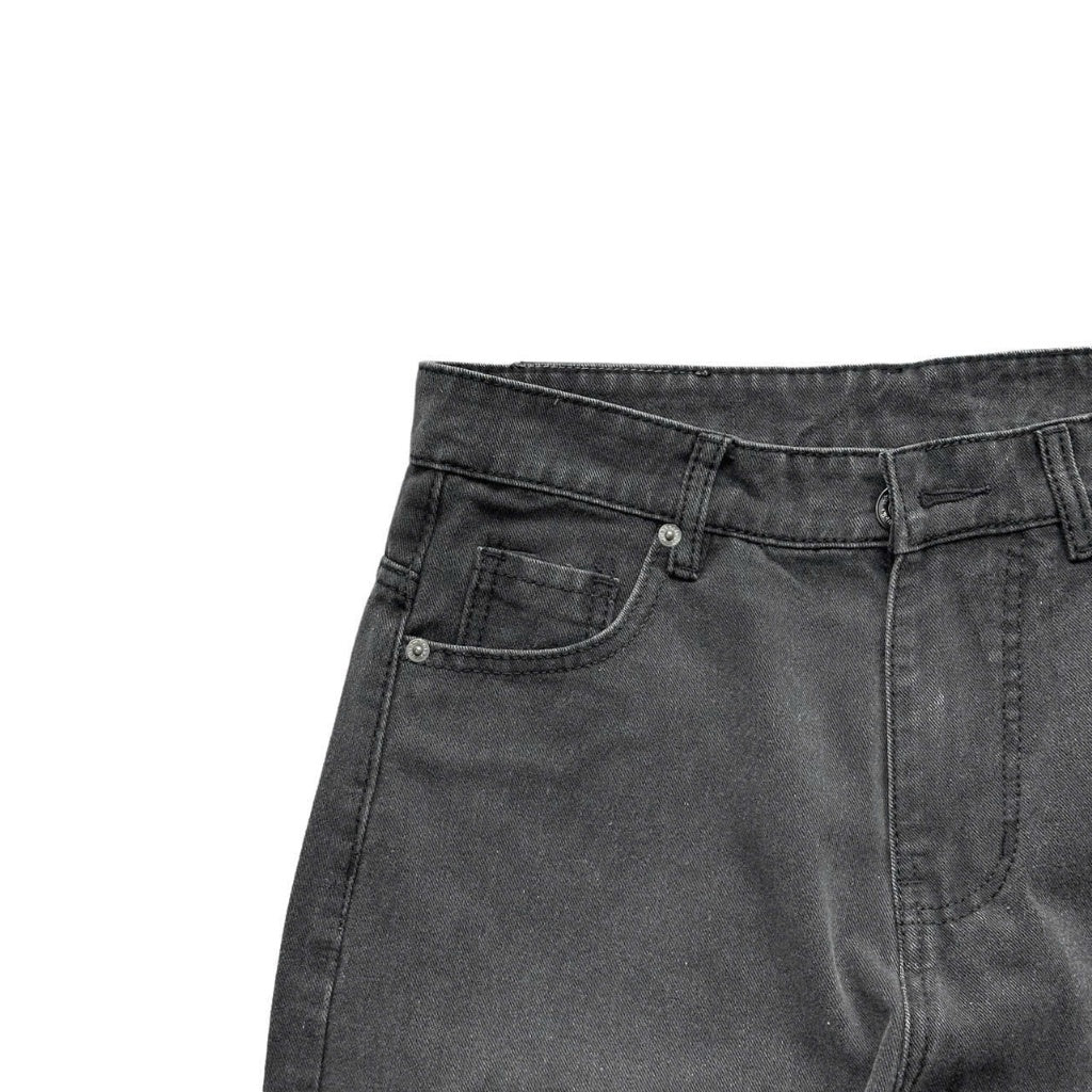WHOSE Light Grey Wide Straight Jeans (Pre-order)