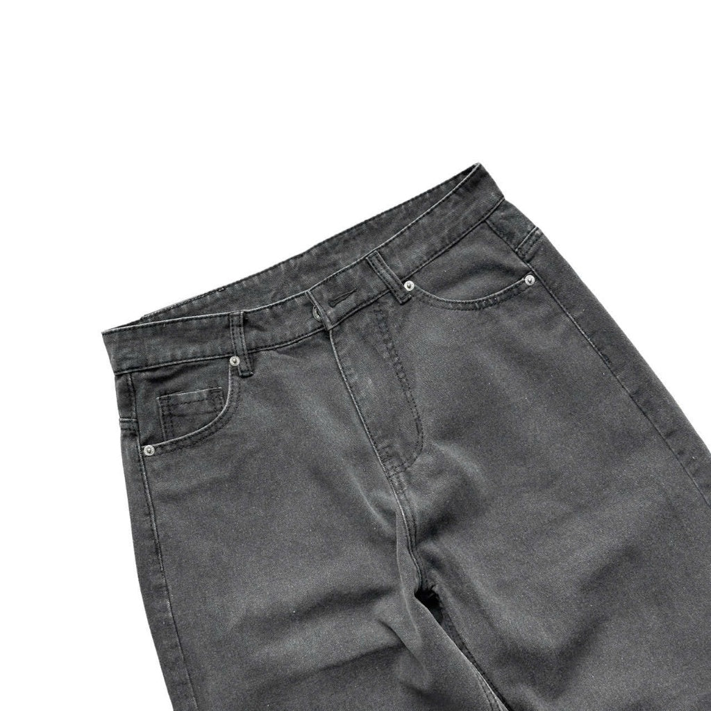 WHOSE Light Grey Wide Straight Jeans (Pre-order)