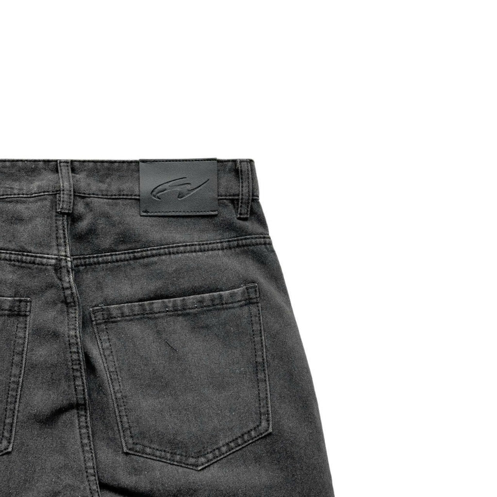 WHOSE Light Grey Wide Straight Jeans (Pre-order)