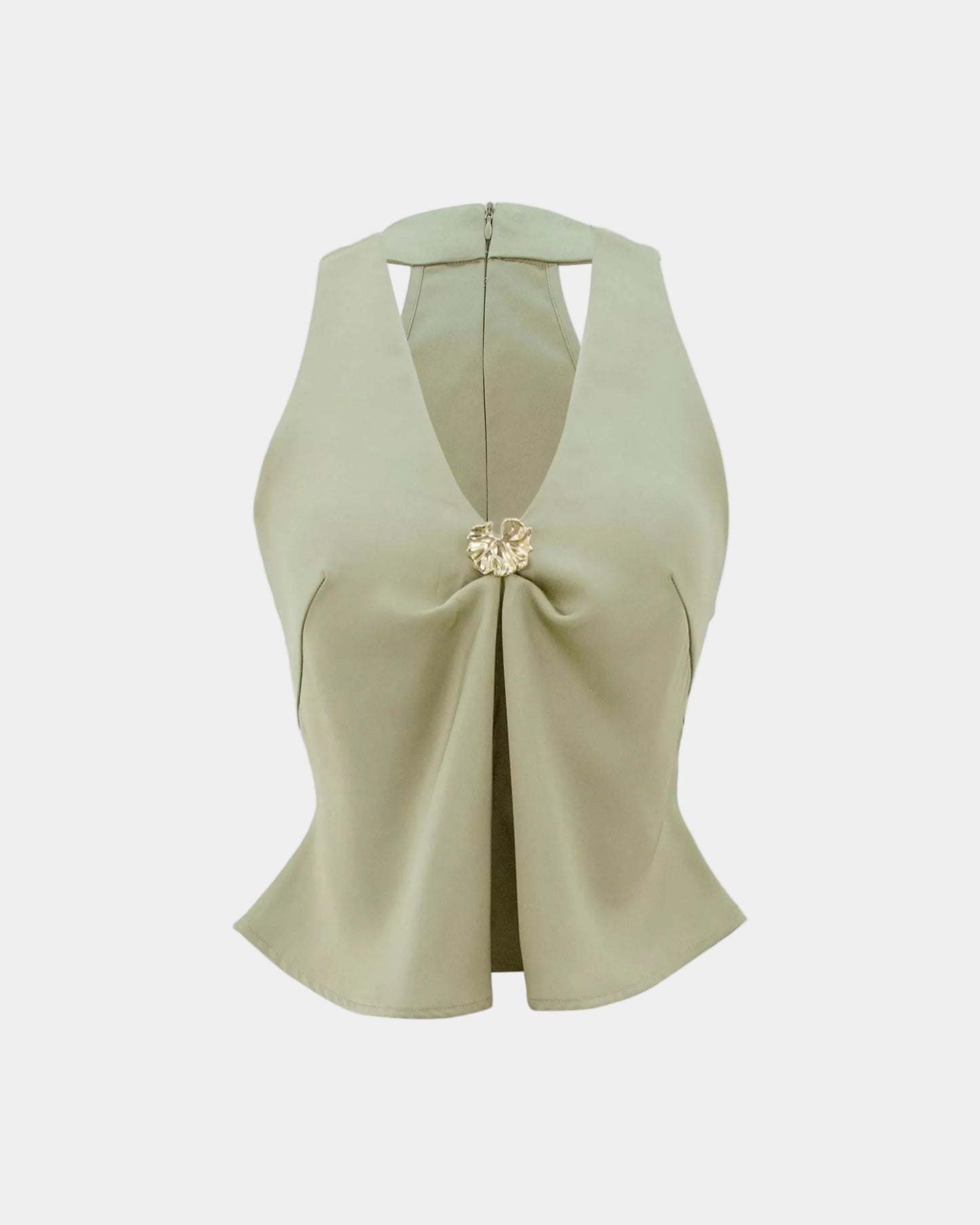 Ceci Lira Top - Olive Glow